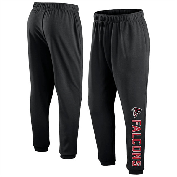 Men's Atlanta Falcons Black Chop Block Fleece Sweatpants - Click Image to Close